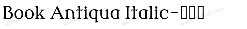 Book Antiqua Italic字体转换